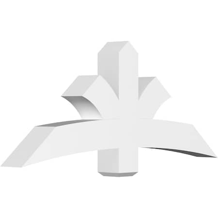 Ekena Millwork Davenport Architectural Grade PVC Gable Bracket, 60"W x 25"H x 6"D x 6"F, 10/12 Pitch GBP060X25X0606DAV00